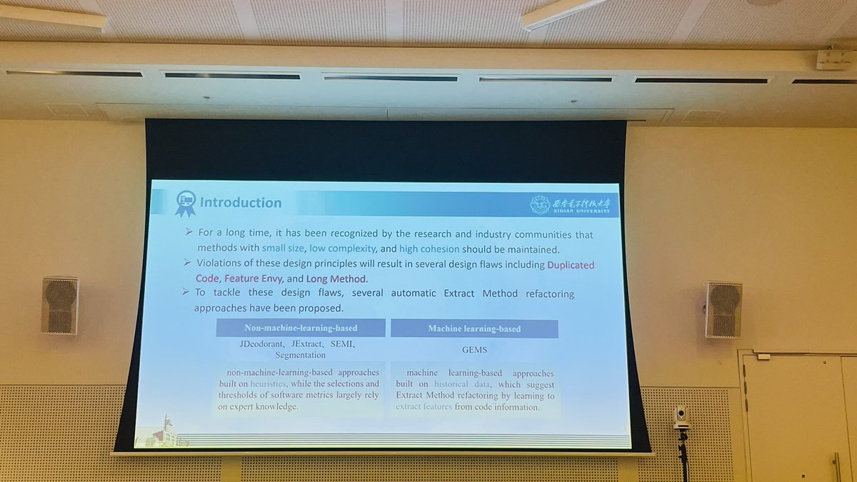 icpcconf's tweet image. 📚✂️ Dive into the world of code refactoring with &apos;REMS: Recommending Extract Method Refactoring Opportunities via Multi-view Representation of Code Property Graph&apos; presented by Qiangqiang Wang. 🌟 #icpc2023 #CodeRefactoring
