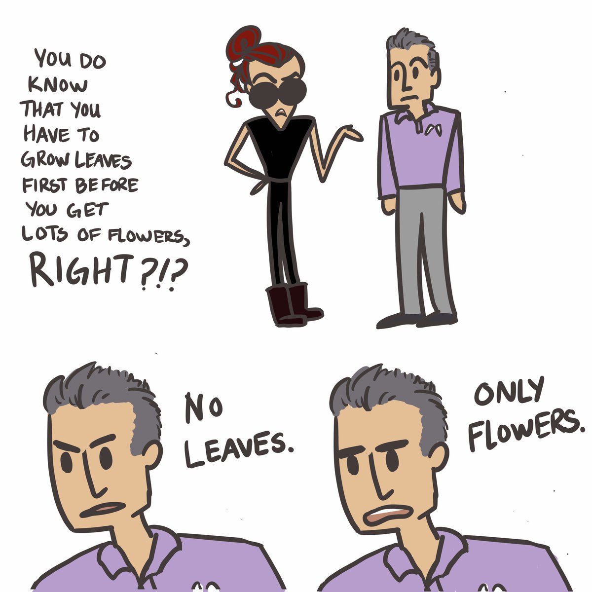 goodbyevanny's tweet photo. Mr. Vanny complained about my leaf to flower ratio in one of my gardens and I remembered my AU where Crowley and Gabriel are brothers and own a plant nursery together #GoodOmens #gardenbrothersAU https://t.co/iE4jyWlMzF
