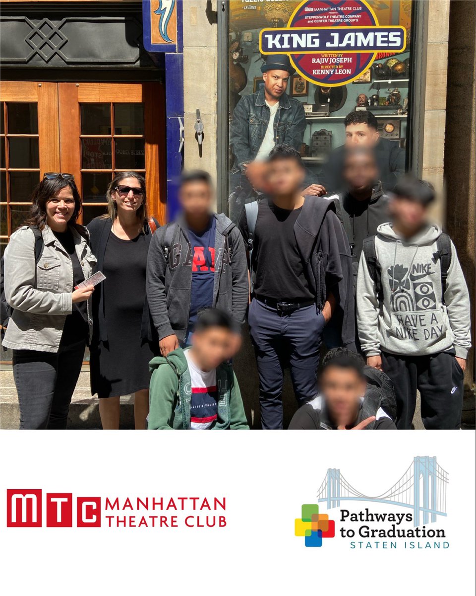 Thank you <a href="/MTC_NYC/">MTC</a> for setting up a trip for our students to see King James! We are excited for our <a href="/P2G_SI/">Pathways to Graduation-SI</a> ESL students to create their own play with your teaching artists to practice reading, writing and speaking English as part of their class! #ItTakesAVillage #HSEandBeyond