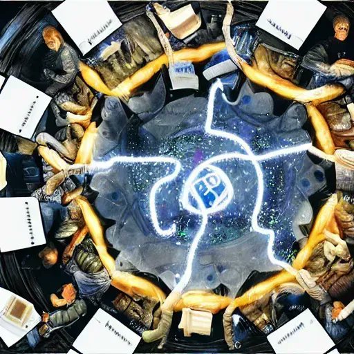 coordinape's tweet photo. midjounrey prompting fun: gratitude circle to build trust and accountability

#web3 #crypto #blockchain #dao #daotooling #community #web3community #discord #cyptotwitter #teambuilding #reputation #fosterownership #coordinape https://t.co/JJRq69JLs2