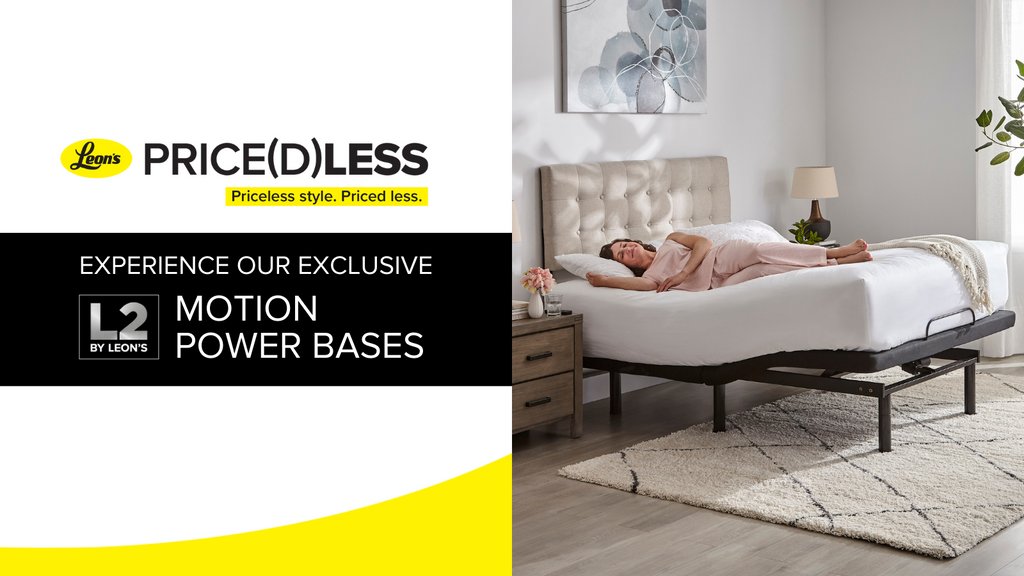 LeonsFurniture's tweet photo. Having trouble sleeping? It might be time to invest in an L2 #AdjustableBase! 🙌🏼 Your sleep experience will be customized to fit your sleep needs! Get one today – starting from $799! Shop in-store and online now! 😍
 
Shop here -> https://t.co/UkToHjCUQk https://t.co/mDznnxMENy