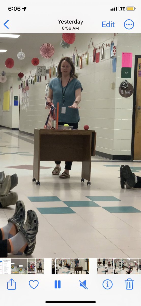 DeniceDMoore's tweet photo. Both Mrs. McRee &amp; Mrs. Moore did some fun demonstrations for Newton’s Laws for their 6th grade classes- @NEMSTrojans https://t.co/9B5SjjVYWJ