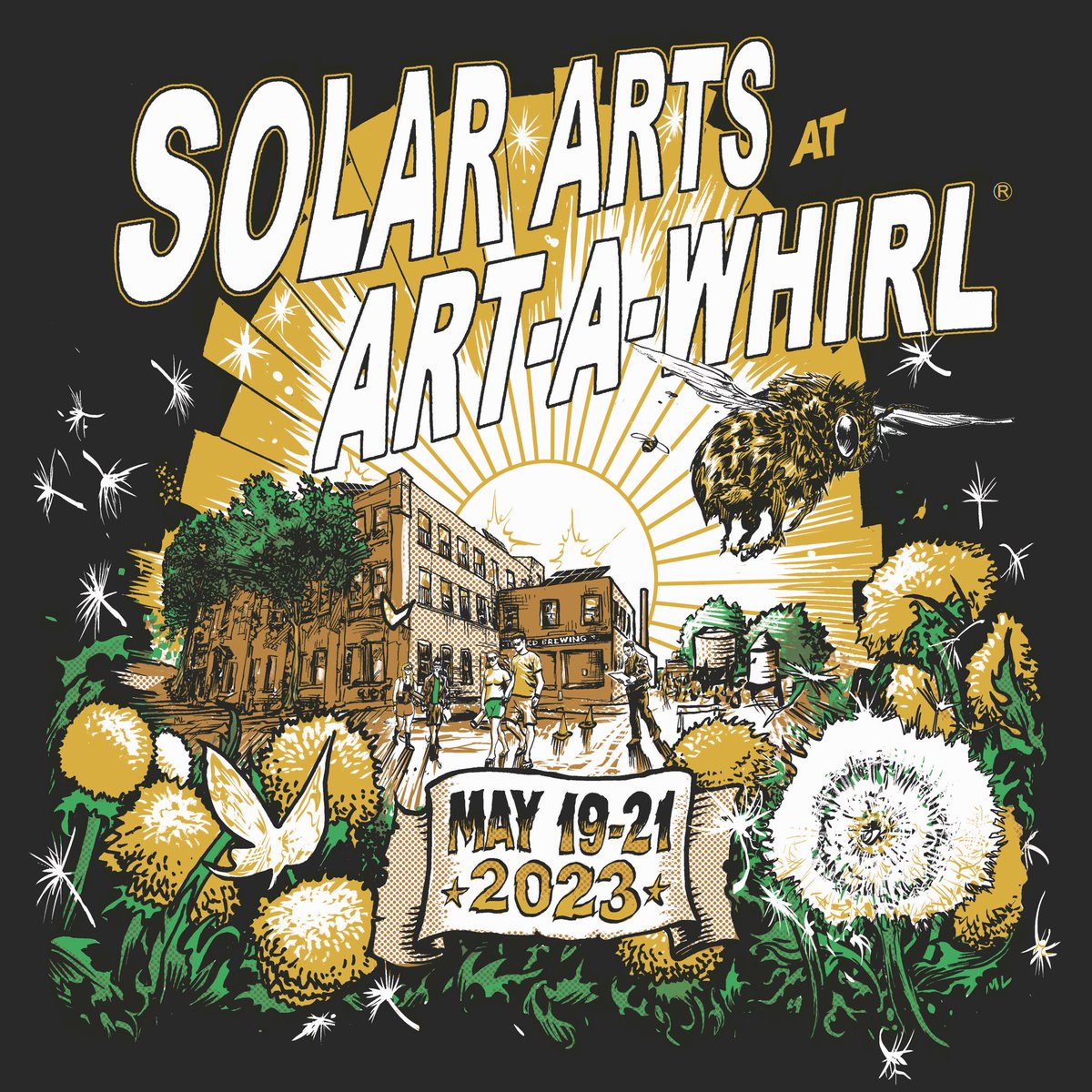 SolarArtsBuild's tweet image. Featuring 70+ artists, 45 bands, great beer &amp;amp; food, all in one location. #SolarArts #ArtAWhirl