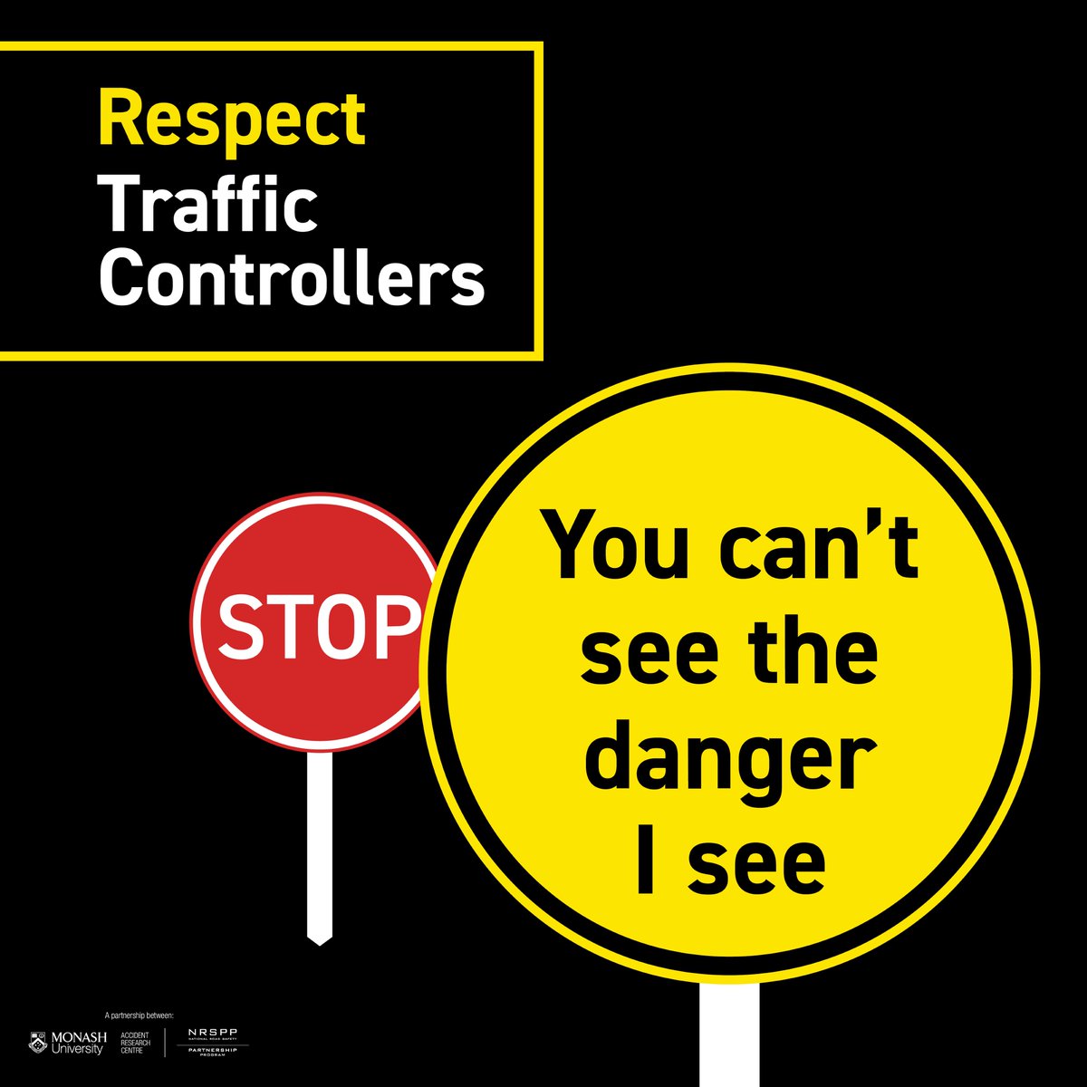 Happy National Road Safety Week!! Today’s theme is Slow Down and Give Them Space. You may not see the danger but Traffic Controllers can! 
Respect Traffic Controllers full campaign here nrspp.org.au/respect-traffi….
#nrspprespecttrafficcontrollers #roadsafetyweek2023