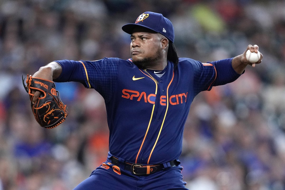 Adam Winkler on X: The starting pitcher chooses the jersey. #Astros ace  Framber Valdez always chooses the blue alternate. Always! But… Twice this  season, he hasn't had a choice: Opening Day (gold) +