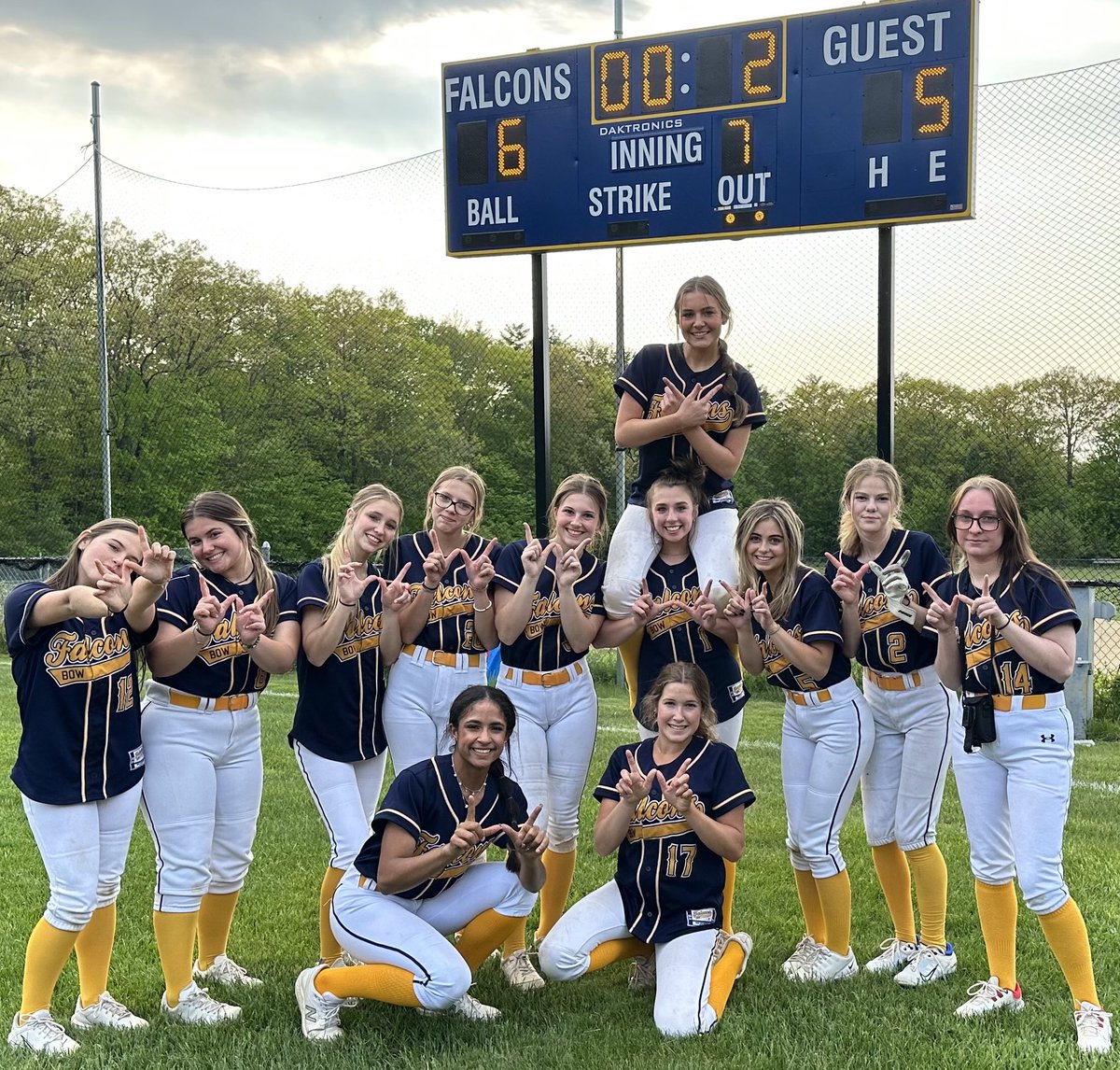 ✅ First ever #FalconSoftball win versus Merrimack Valley
✅ Best season start in BHS Division 2 era
✅ Two double plays, a grand slam, and another bottom of the 7th walk-off 
✅ No post-game #RollFalcs pyramid casualties 

<a href="/ConMonitorSport/">Monitor Sports</a> <a href="/EricR_L/">Eric Rynston-Lobel</a> <a href="/DanAttorri/">Dan Attorri</a>