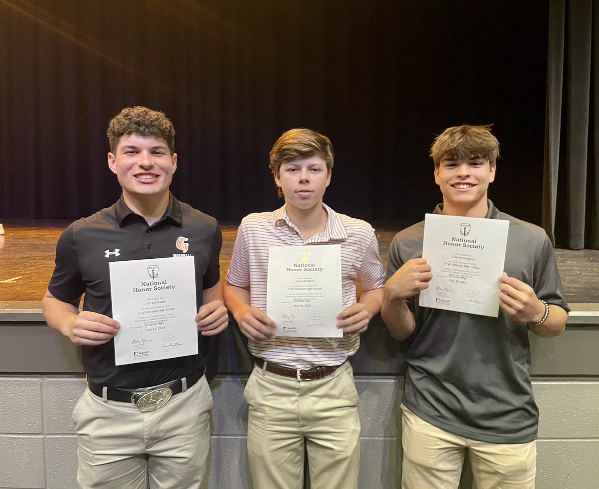 Grissom Baseball (@grissombsb) on Twitter photo Working hard on the field and in the classroom. Congrats to <a href="/JarrettDRivera/">David Rivera</a>, Jason Wofford, and <a href="/charlie_grigsby/">Charlie Grigsby</a> for earning their way into the National Honor Society. Working hard on the field and in the classroom. Congrats to <a href="/JarrettDRivera/">David Rivera</a>, Jason Wofford, and <a href="/charlie_grigsby/">Charlie Grigsby</a> for earning their way into the National Honor Society.