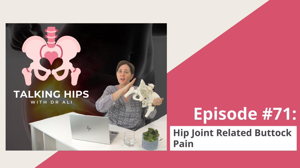alisongrimaldi's tweet photo. #TalkingHips 71 Buttock pain has many potential sources, with one of the most common presentations being hip joint related pain. Find out more about recognising joint related buttock pain in this episode of Talking Hips & read the detail in my blog.
LINK: https://t.co/4wCVdaYtNe https://t.co/uW2KtrBl1E