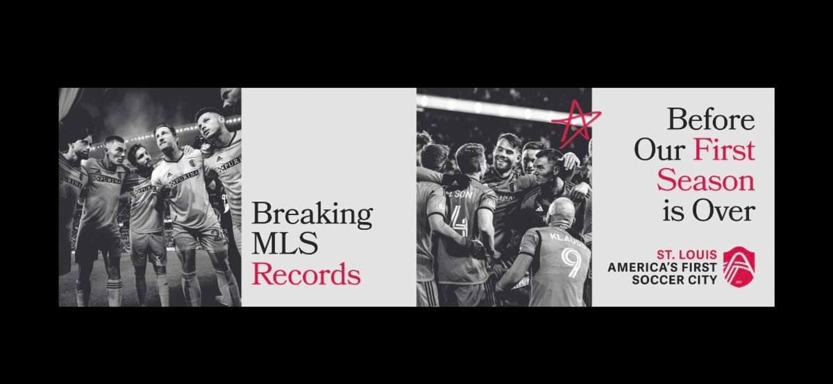 RealSTLChatter's tweet photo. Here’s all the I-70 billboards (plus 1 more) that St. Louis CITY SC have put up ahead of this weekend’s match with Sporting Kansas City. #AllforCity https://t.co/OcHwFCz8Cx