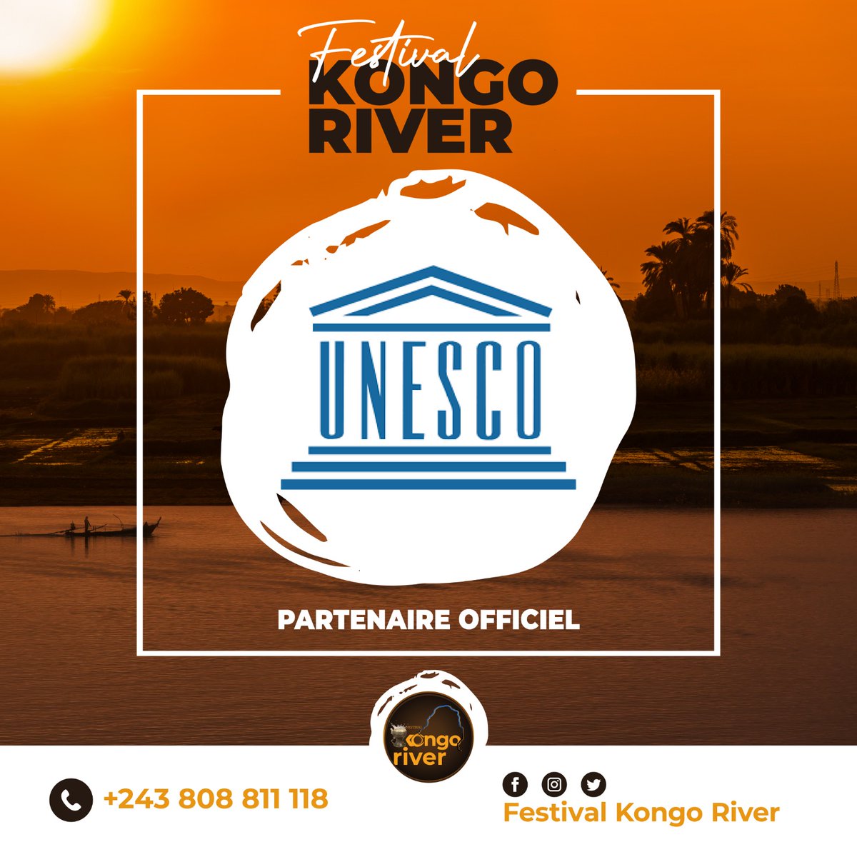 La 3ème édition du Festival Kongo River arrive bientôt et nous sommes ravis d'annoncer que l'@UNESCO  est désormais notre partenaire technique. Rejoignez-nous pour célébrer et protéger le fleuve Congo et son patrimoine culturel ! #FestivalKongoRiver #UNESCO #PatrimoineCulturel