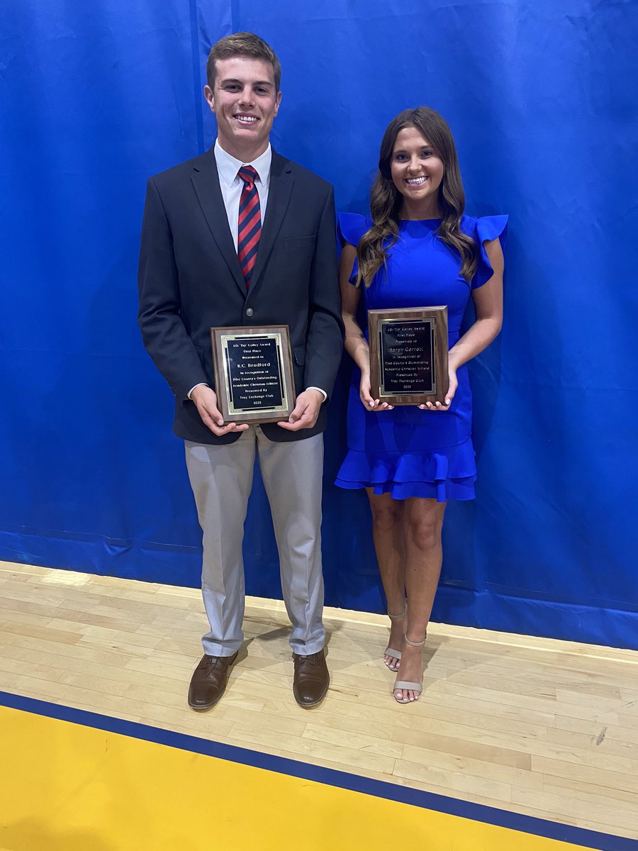 PikePatriots's tweet photo. Please join in congratulating KC Bradford and Sarah Braydon Garrott for winning the 2023 Dr. J.O. “Tip” Colley Award earlier this evening.

#WhyPike | #ProudToBeAPatriot https://t.co/Pac6HGoayg