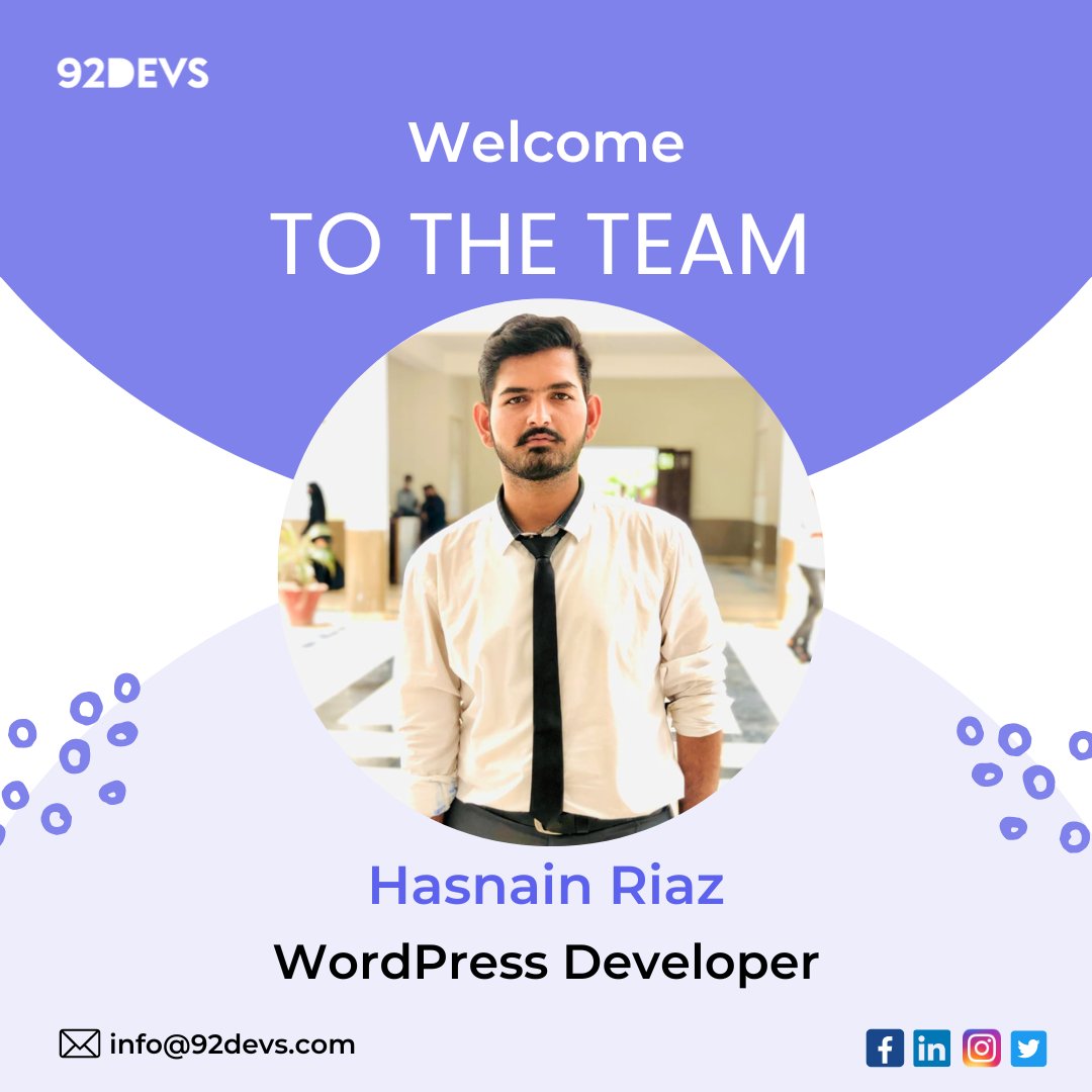 We’re excited  to welcome our new WordPress developer aboard! 🎉
#WordPressDevelopers #TeamworkMakesTheDreamWork #NewHire #WelcomeAboard #wordpressdeveloper #wordpressblog #woocommerce #wordpressblogger #webhosting #domain #websitedevelopment #websitedesigner #websites #hosting