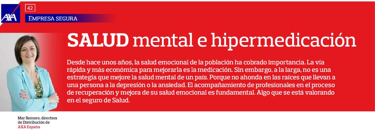 AXASegurosEs's tweet photo. 🗨 ¿Si no somos el país con peor salud mental, por qué somos el que más se medica? @Mar_Romero_  sobre normalizar la asistencia frecuente a terapia para salir de estados de estrés, ansiedad o depresión. 

Vía @PymeSeguros 👉 https://t.co/x3col0zew8 https://t.co/hyMQSXGReK
