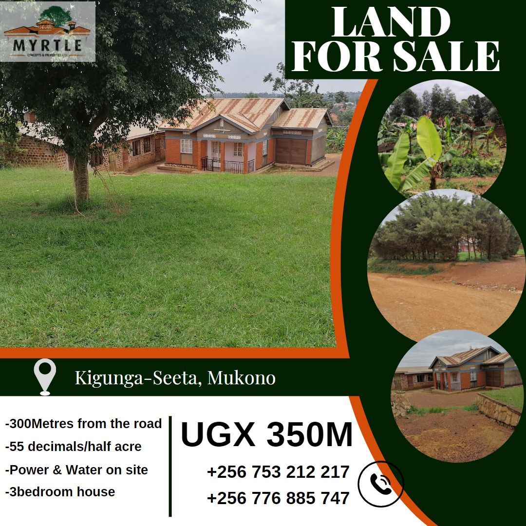 Half acre of land for sale in Kigunga centre along Jinja Road, strategically situated on an upland, with a ready private mailo land title @UGX350M
 Call:0753 212 217/0776 885747
 #MCPUG #RealEstate #Residential #LandForSale #RealEstateInvestment #RealEstateAdvisorofChoice