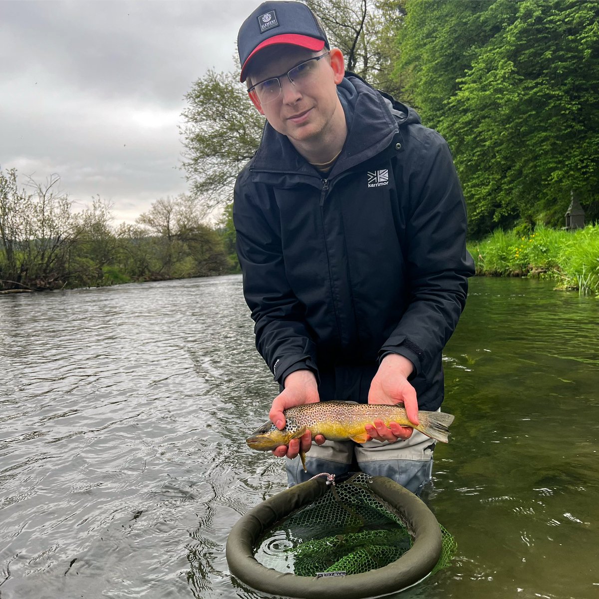 MatejGodec's tweet photo. A day for memories and the day David caught his first #browntrout using #flyfishing #techniques. The day on the Krka River gave us plenty of action and lots of dry fly #fishing. The #greenkarst_tour beauty never disappoints #flyfishingodec #slovenia #slovenija #flyfishingschool https://t.co/2c2N0j7VYU
