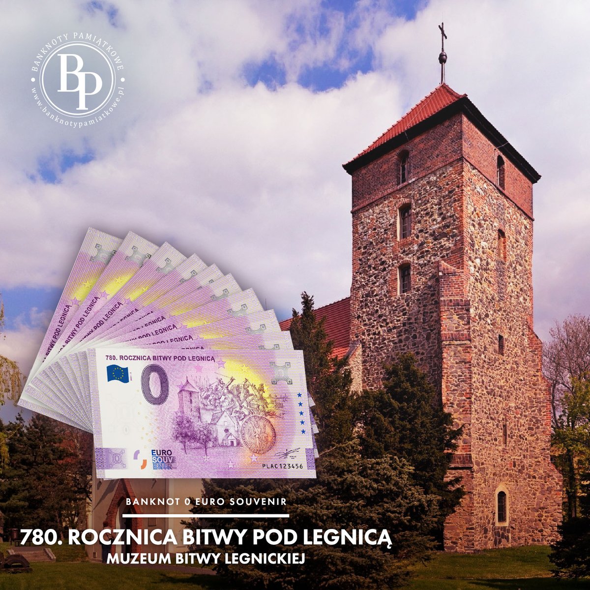 BanknotyP's tweet photo. Dwa lata temu, w 2021 roku, Muzeum Miedzi w Legnicy upamiętniło banknotem 0 Euro dwa wydarzenia: 780. rocznicę bitwy pod Legnicą oraz 60 lat istnienia Muzeum Bitwy Legnickiej w Legnickim Polu 🙂 #legnica #0euro #zeroeuro #polska #turystyka #historiapolski #eurosouvenir https://t.co/83jvVj7Xhl