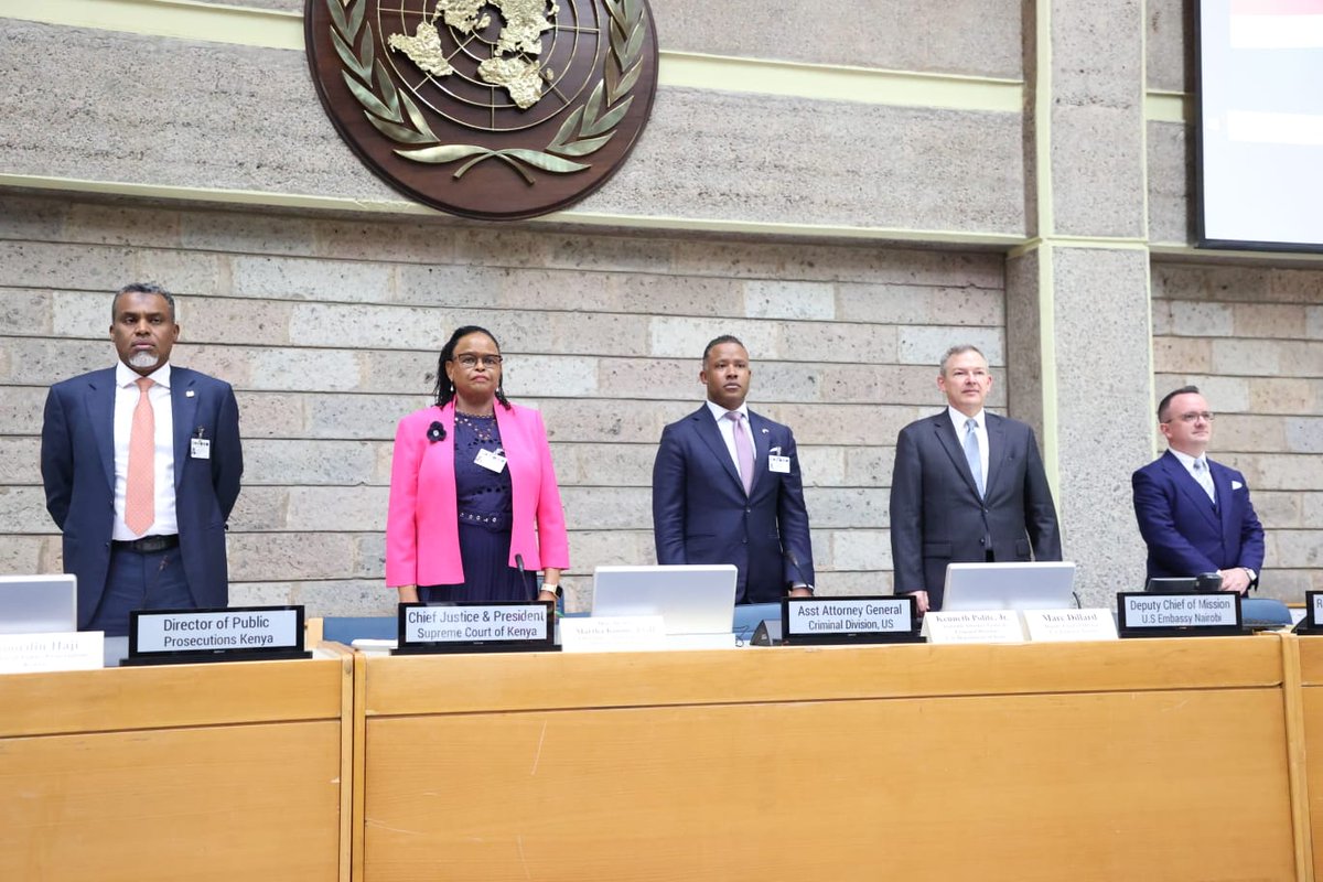 ODPP_KE's tweet photo. The DPP Noordin Haji today gave the opening remarks during the opening ceremony of the Africa regional colloquium on enhancing the delivery of justice by addressing Pretrial Detention challenges at the UN Nairobi. 
#Fairtrial
#PretrialDetention
#HakiNaUsawa https://t.co/zbvzCK7mHQ