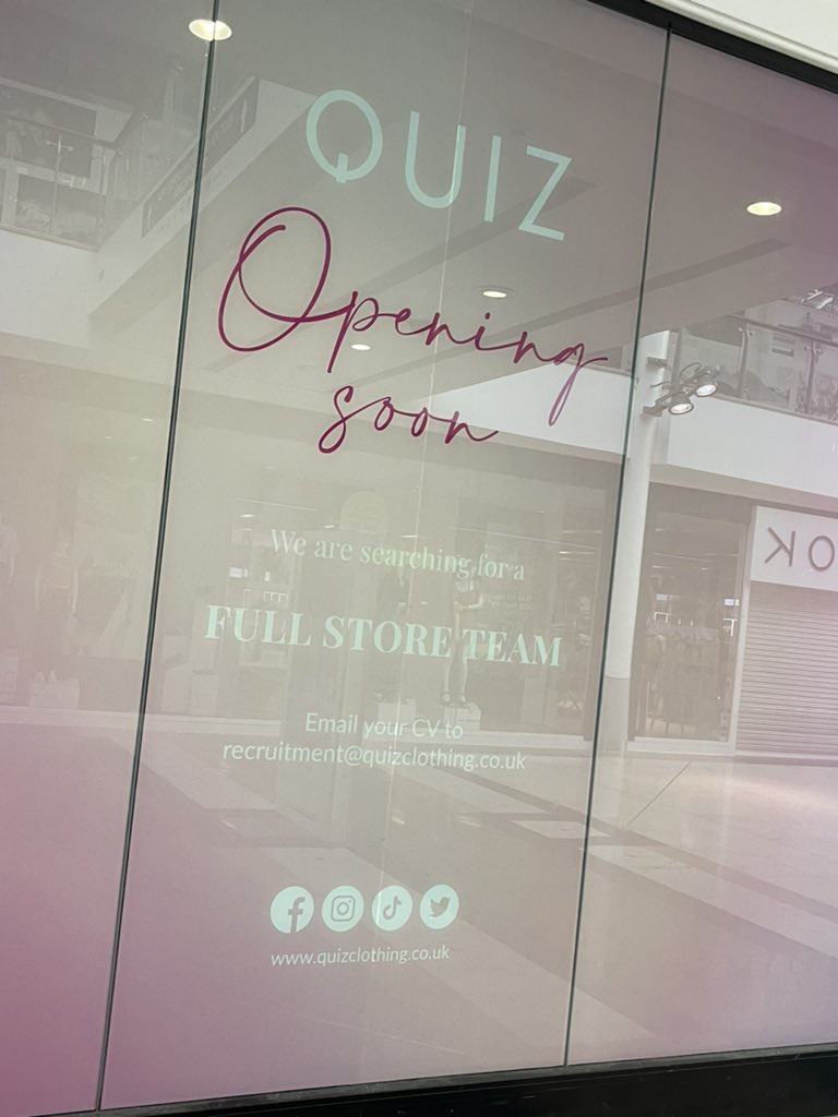 Great to see the return of <a href="/quizclothing/">QUIZ</a> to <a href="/drakecircusplym/">drake circus</a>