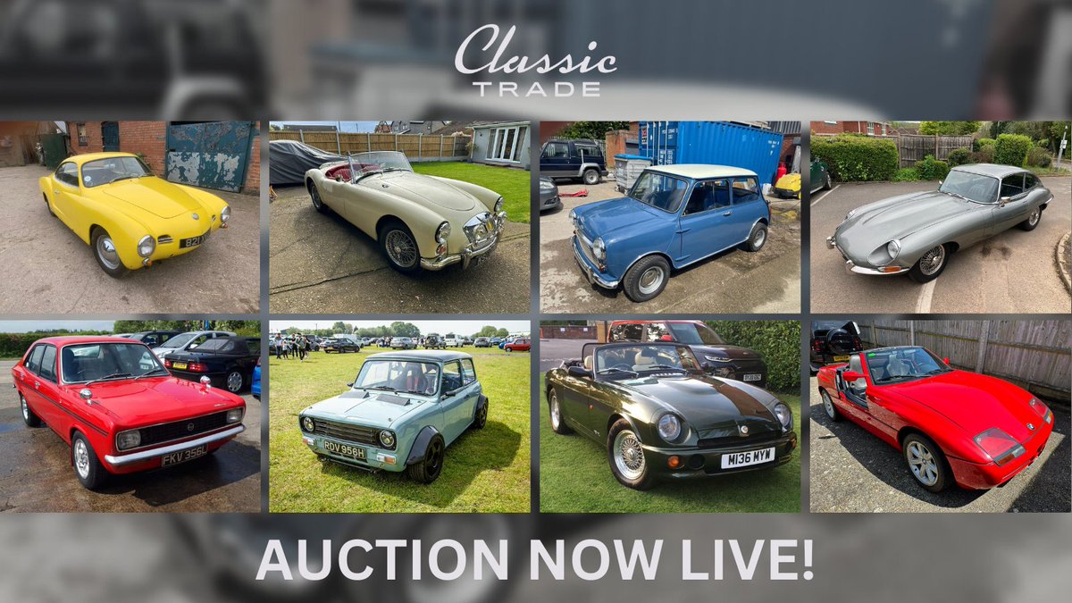 classictradeuk's tweet photo. Get set for the most fantastic day of the week!

Join us now at https://t.co/8VP131dHu0 to participate in our LIVE auction and get your hands on some great cars.

#classiccars #performancecars #carauction #cardealer #cartrade https://t.co/iOSJn4DgGO