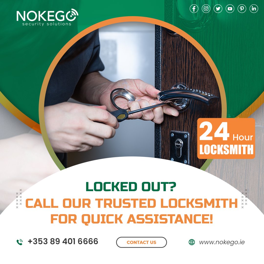 Nokego Locksmith is a reputable locksmith company with years of experience serving both residential and commercial clients. assistance.

#locksmith   #repair #dublinireland #dublincity #dublinairport #dublinfood  #business #locksmithlife #nokkego #clients #emergencylocksmith