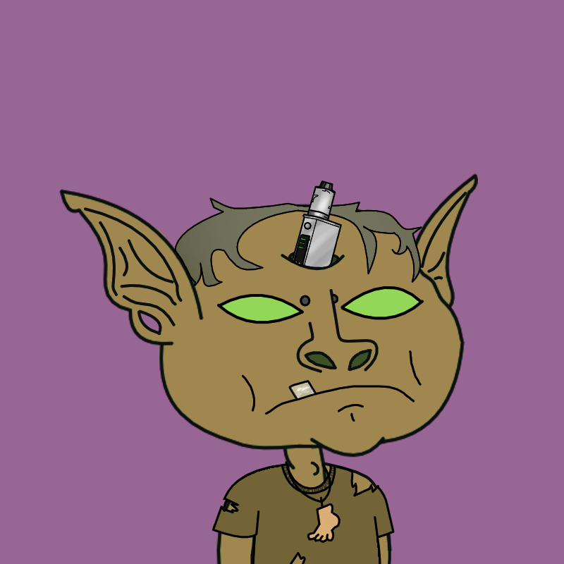 NFTokoloshe's tweet photo. A notorious Tokoloshe, banished centuries ago, has been resurrected by a modern twist. A mysterious witch doctor harnessed the power of a vape to summon this mischievous creature back to life. Stay tuned for more on this captivating phenomenon! #TokolosheAwakens #VapeMagic https://t.co/b2M2jDz2AU