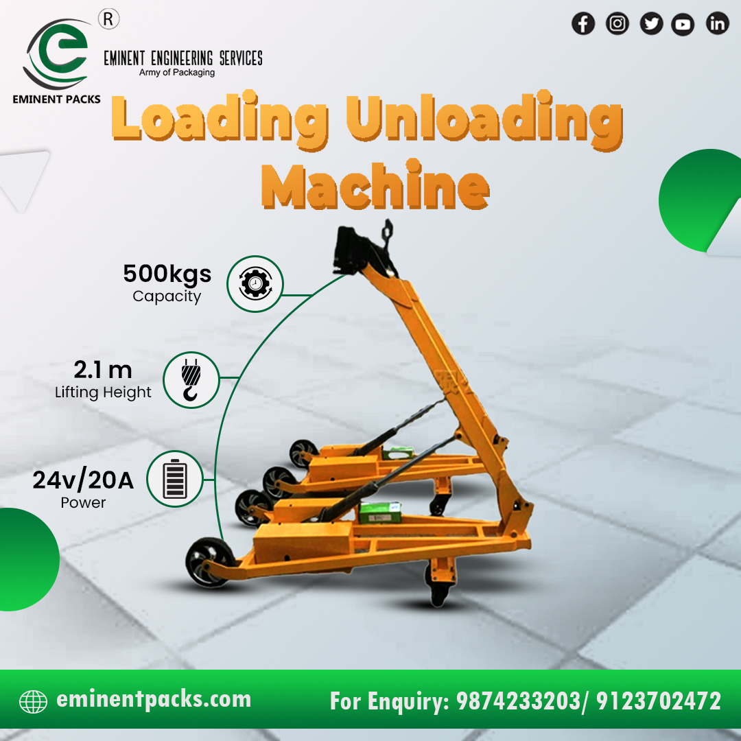 EminentPacks's tweet image. By harnessing the unparalleled efficiency of our Loading/Unloading Machine, you can dramatically increase your productivity. 
for more details: +919123702472/ 9874233203
website: eminentpacks.com
#LoadingMachine #automatic #integratedpackging #endtoendintegratedpackaging