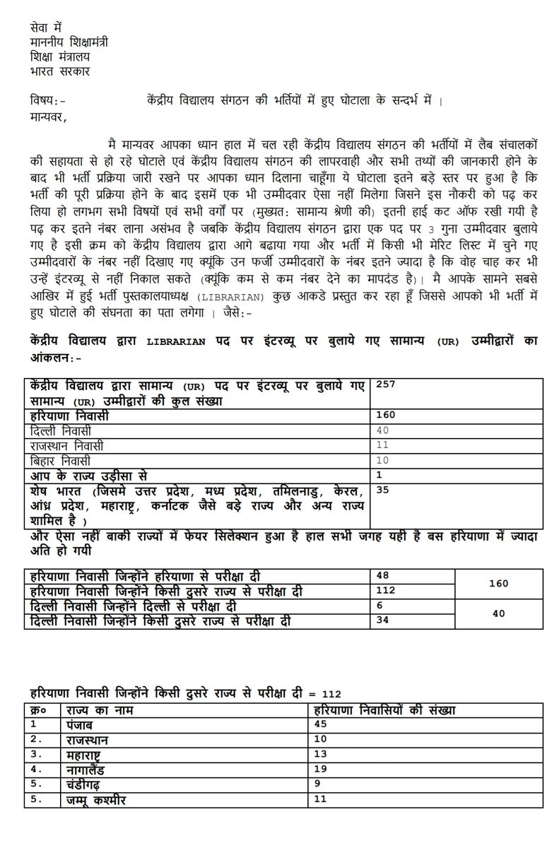 cssureshvyas's tweet photo. @AamAadmiParty @dpradhanbjp @AlongImna @epanchjanya @TheLallantop @PMOIndia @TOIIndiaNews @BJP4India @Swamy39 @narendramodi @KVS_HQ   #kvs_scam #KVS_librarian_scam #kvs https://t.co/efWv4wjdzi