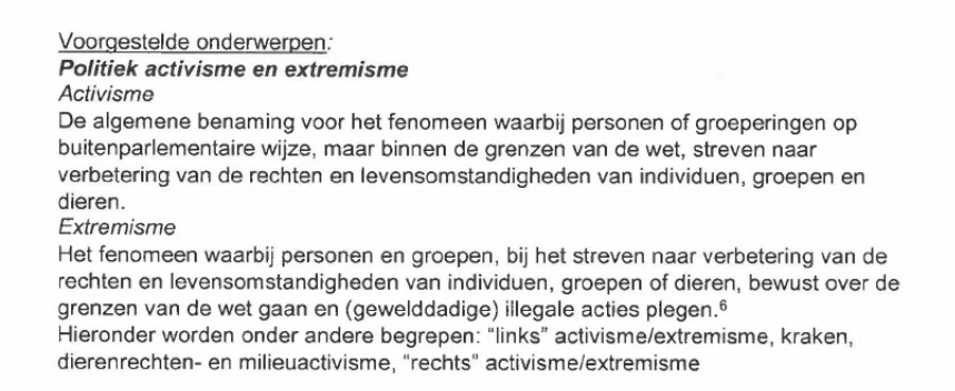 XRZwolle's tweet photo. Activisme en extremisme wordt heerlijk door elkaar gehaald door Korpsstaf @Politie  #TOOI  Dat blijkt uit de documenten bij het #WOO publicatie   Als je inzet voor rechten en levensomstandigheden van individuen,  groepen en dieren, ben je al een "subject"
https://t.co/82mdOVx9iN https://t.co/b2zAhQ3Y5B