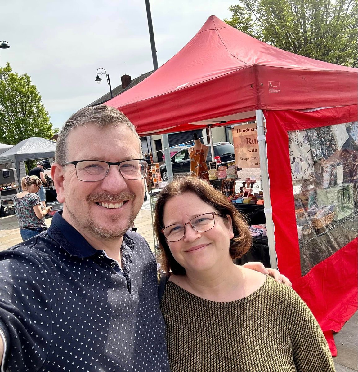 Always Happy to see our local MP
<a href="/AndrewGwynne/">Andrew Gwynne</a> and his Wife Councillor Allison Gwynne at our Makers and Producers Market 
in Denton Manchester. 
#LYLM23 #handmade #crafts #producers  #artisan  #artisanmarket