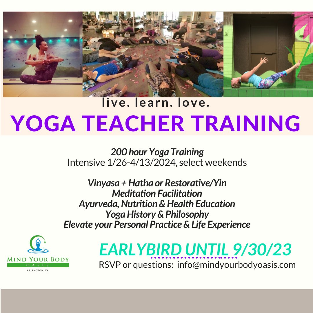Flexible weekend schedule, intimately sized classes, Fun environment, in depth training and ongoing mentorship. Join our YTT 😎💫 Early bird special’s and payment plans available