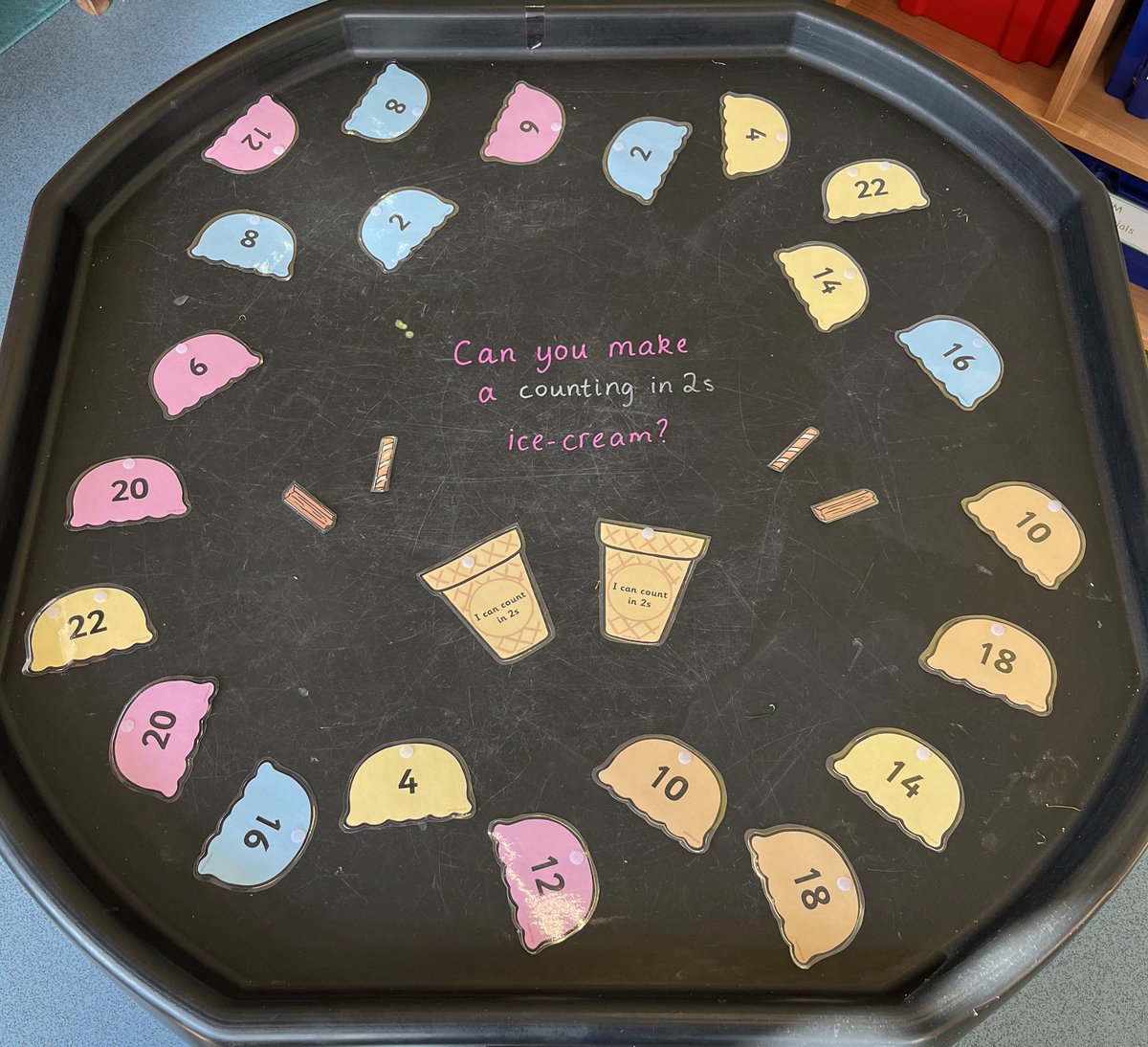 Todays counting in 2s #tuffspot 🍦

I always teach this with loud and whispery voices. I’ve always found LOUD then whisper works a treat 👌🏼 

Can’t wait for the children to get their hands on this today! 🍦🍦

#eytagteam #eytalking #eyfs #earlymaths #earlyyears <a href="/twinklresources/">Twinkl Resources</a>