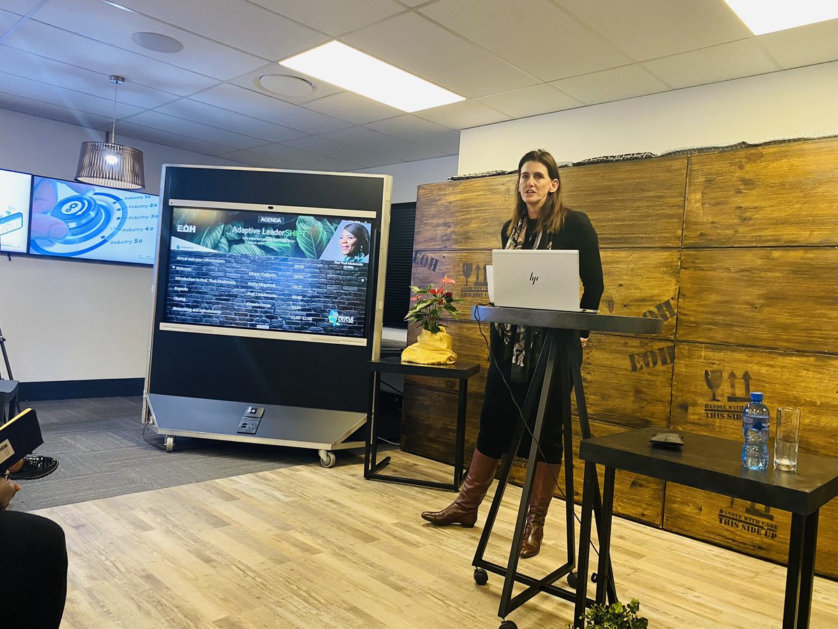 EOH’s Group Financial Director, Megan  Pydigadu welcomes professor <a href="/ThuliMadonsela3/">Prof Thuli Madonsela #KindnessBuilds</a> at this morning’s event talking about Adaptive LeaderSHIFT. #adaptiveLeadership