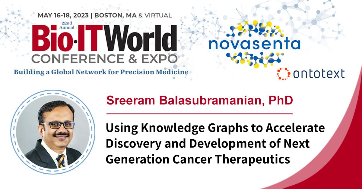 ManiMohindru's tweet image. My Novasenta colleague Ram Balasubramanian will be presenting at #bioIT23 conference on May 16. Please send us a message to connect if you want to learn more about our #MachineLearning enabled #targetdiscovery #platform or #immunooncology #pipeline. 
#knowledgegraph