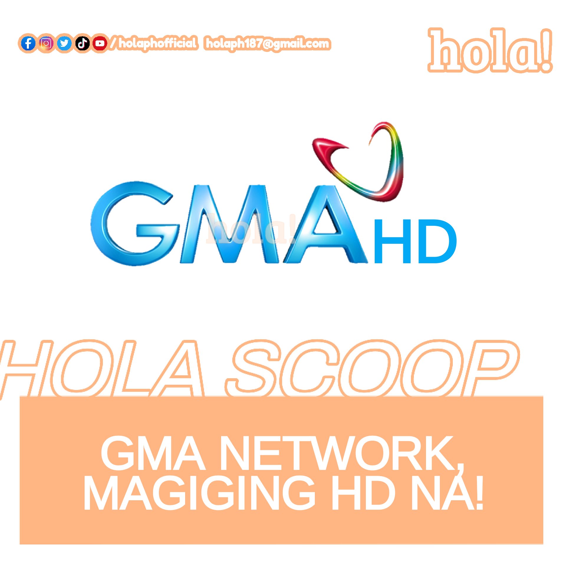 HOLA PH on X SA WAKAS HOLA SCOOP GMA Network magiging HD na Pinaghahandaan na diumano ng GMA Network ang pagdadagdag ng GMA HD high definition sa kanilang channel line up ngayong taon ito y