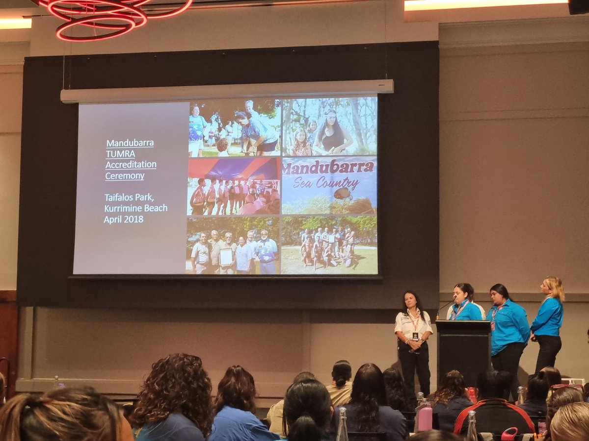 Mandubarra Rangers sharing their stories and projects at QIWRN, May 2023. #QIWRN #indigenousranger