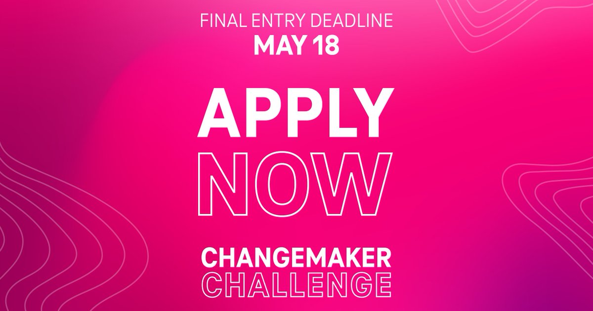 Changemakers's tweet photo. π‘ We want to hear your boldest ideas and projects for social impact. There are THREE days left to apply to the #TMOChangemaker Challenge! You can learn more about this opportunity and apply here! @TMobile
https://t.co/uG4o7PVylj https://t.co/cGYZfphoeW