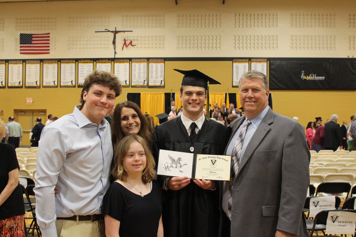 Congratulations to Jack Burke on his graduation from Vianney on Saturday. So proud of the man he is, never giving up and being a real leader. On to Quincy to play some football in the Fall!