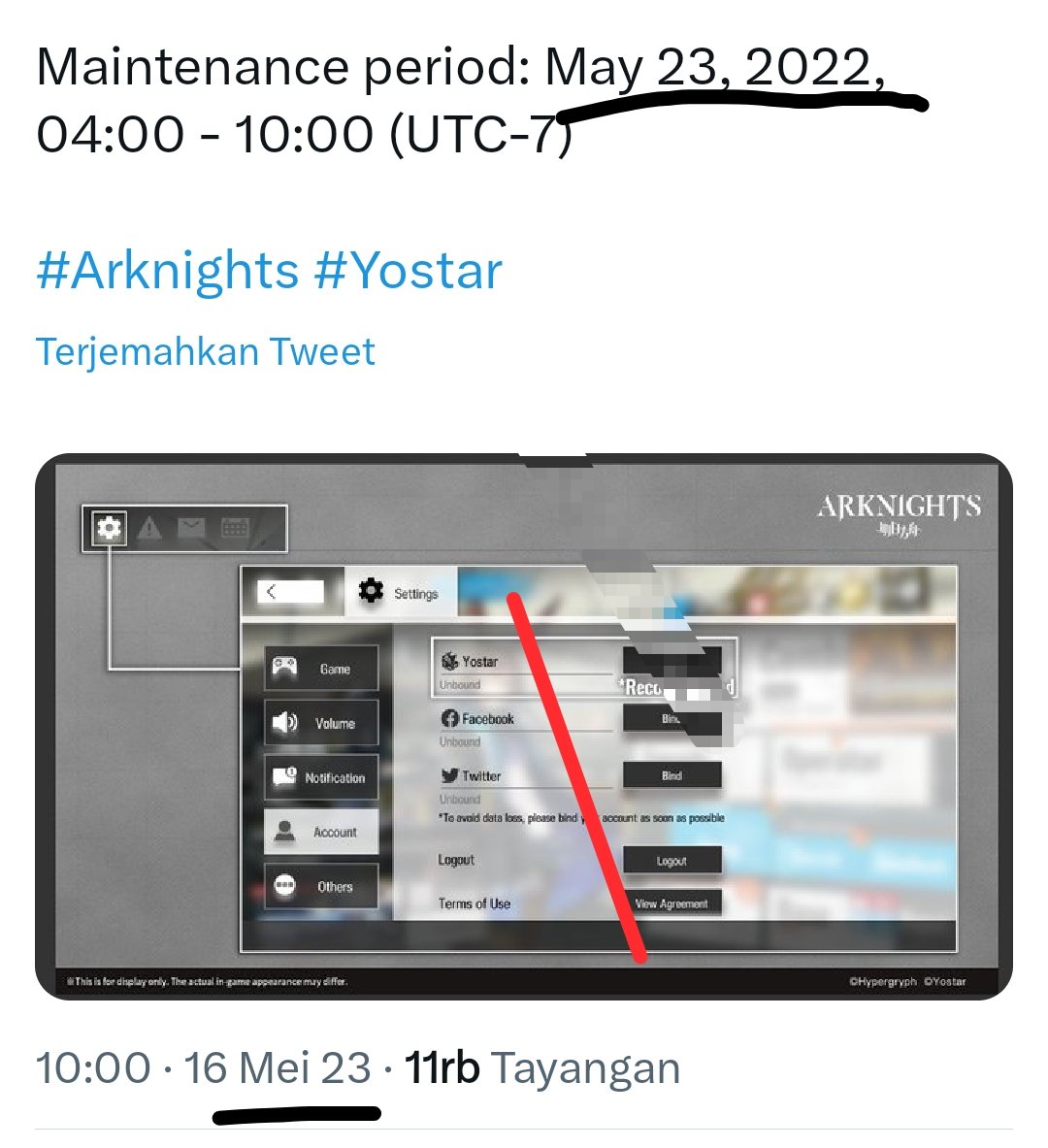 rizky_ajin's tweet photo. @ArknightsEN Could we go back 1 years 🤔 https://t.co/I5lh11Jwvn