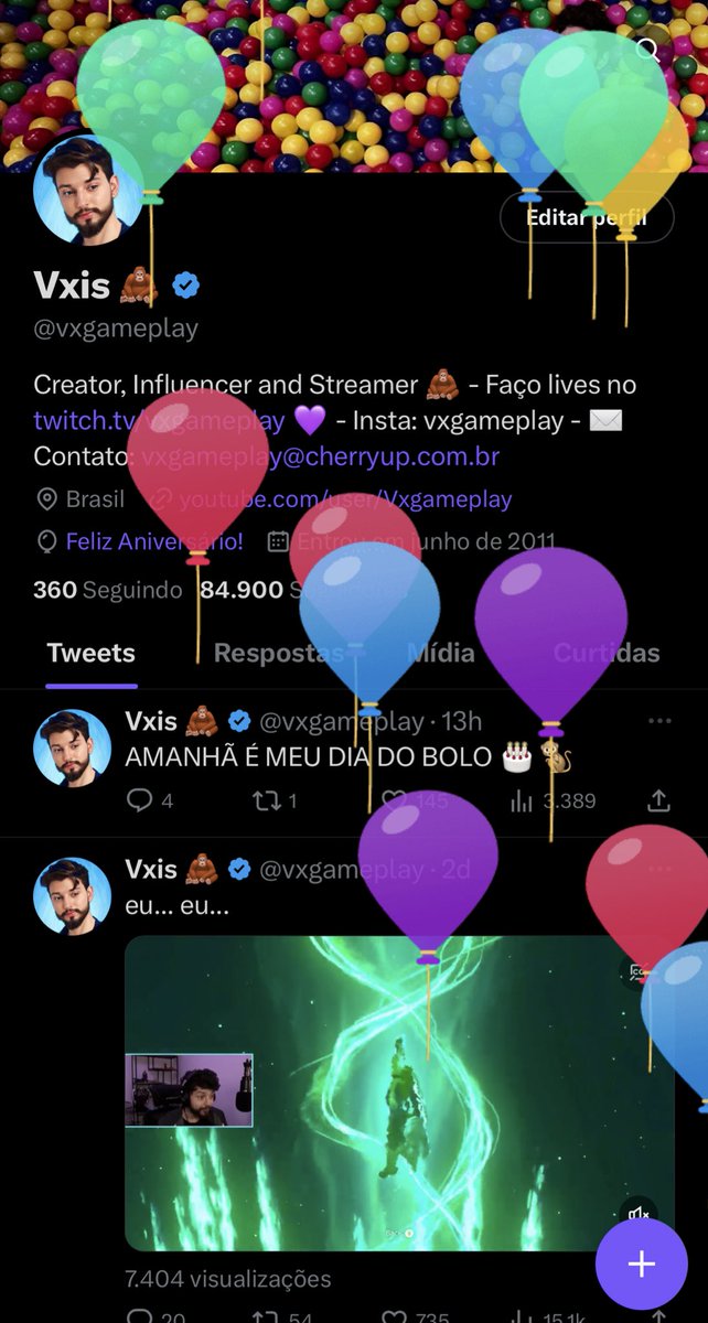 vxgameplay's tweet photo. BALÕES, MUITOS BALÕES 🥳 https://t.co/PtjvNu8pzM