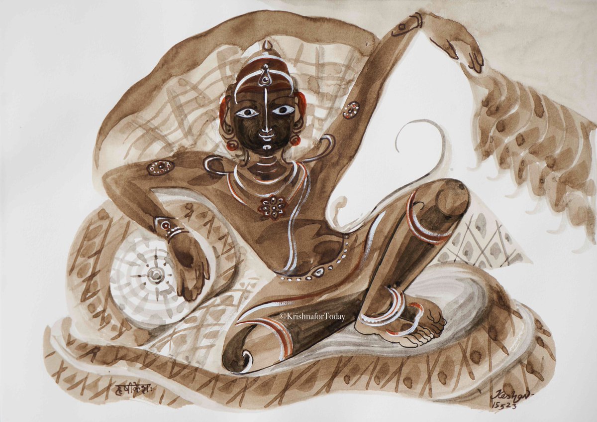 keshav61's tweet photo. Hrishikesh : The lord of the Indriyas (senses)

https://t.co/UZAafrKPmw

#krishnafortoday #walnutink #ink #AmritMahotsav #bhartiyachitrakala #bhakti https://t.co/3Z8m7MYKb5