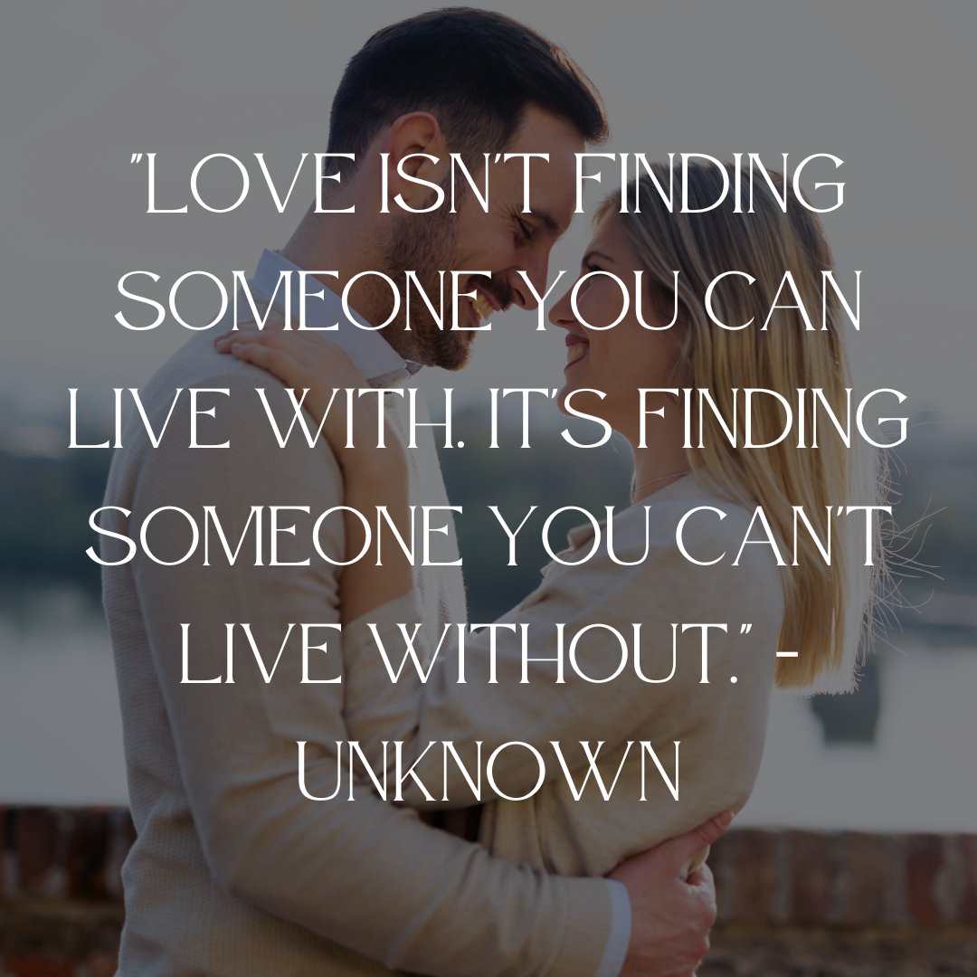 'Love isn't finding someone you can live with. It's finding someone you can't live without.' - Unknown

#LoveIsAllYouNeed #MyHeartBeatsForYou #LoveEnduresAllThings #YouAreMySunshine #LoveConquersAll #lovequote #GreenBayWeddingVideographer #WeddingVideoGreenBay  #quotes