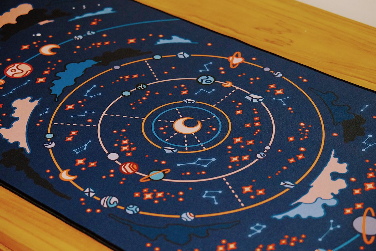 「moon system desk mat  preorder now! 」|meyo 🌸 artcade #70のイラスト