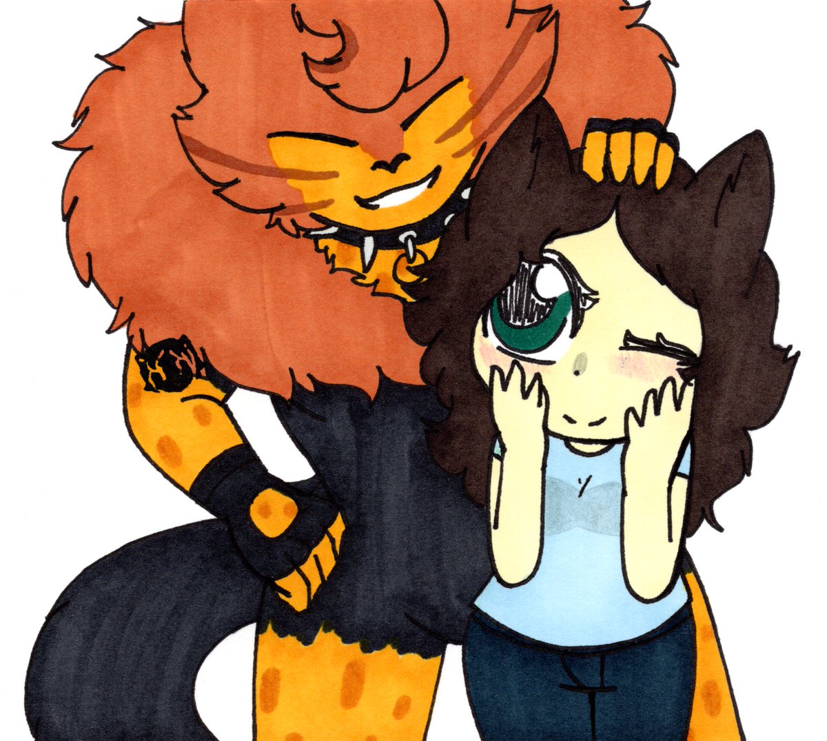 Crystal77042510's tweet photo. Self insert fanart with my three fav characters from Cats #Catsthemusical #Munkustrap #Mistoffelees #RumTumTugger https://t.co/EltIXZDaNm