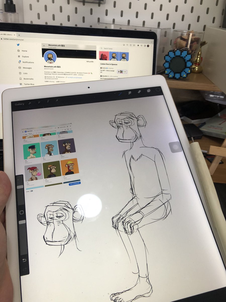 iamjimmytan's tweet photo. Drawing 🚬 🦧 @BoredApeYC #commissionart #commissionsopen #commission #illustrator #web2 #web3 #bayc #mayc #azuki #clonex #Murakami #pudgypenguins #Nakamigos #crytopunks https://t.co/EnwVja6E4G