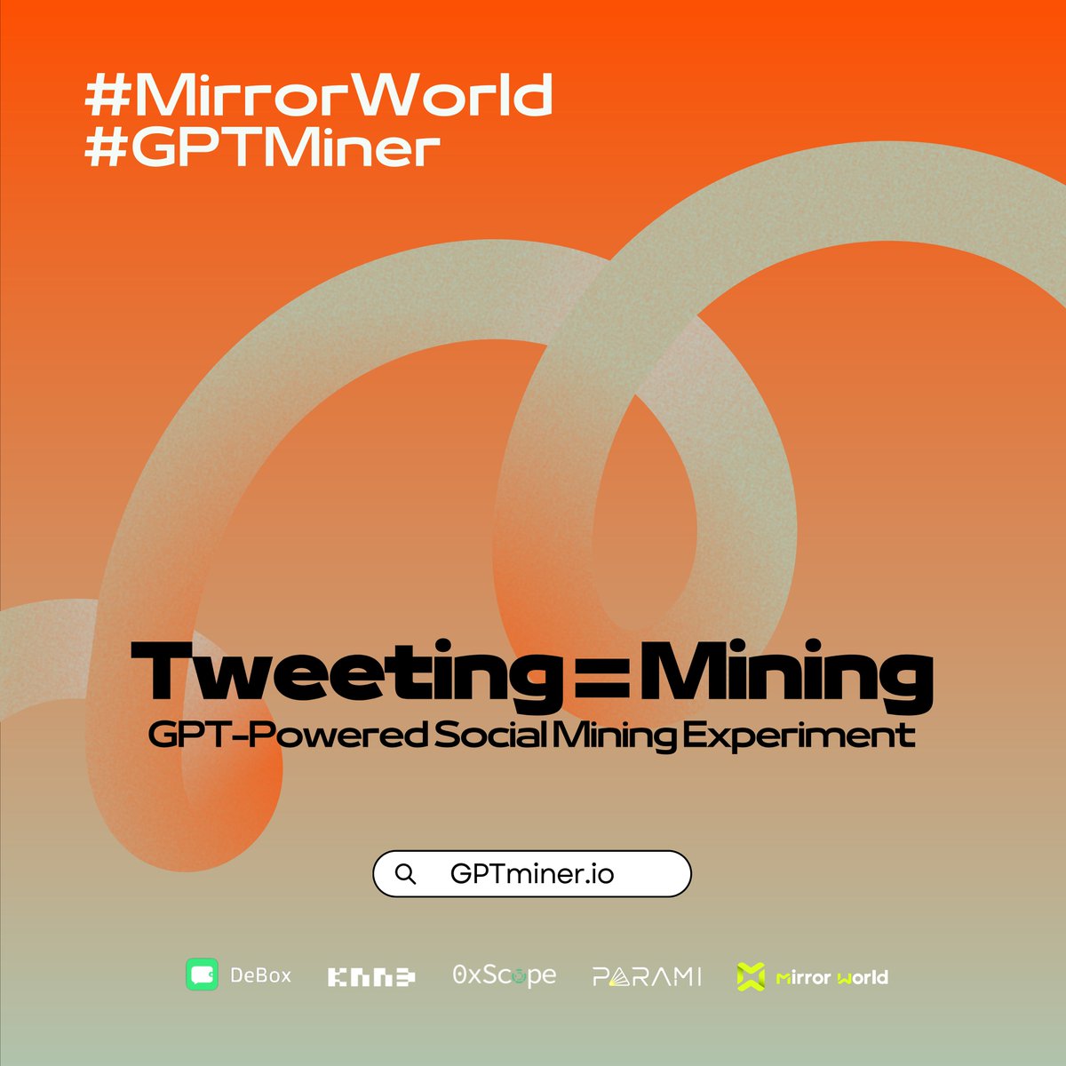 🪞We are collab with <a href="/GPTMiner/">GPTMiner</a> built by <a href="/ParamiProtocol/">PARAMI</a>, an AI-Powered ’Social Mining’ Dapp

🏆To REWARD quality and influential TWEETs about #Mirrorworld

✍️ Tweeting = Mining!
1️⃣ Go to gptminer.io/#/miner?tag=#M…
2️⃣ Tweet using #GPTMiner &amp; #Mirrorworld
3️⃣  Start mining... ⛏