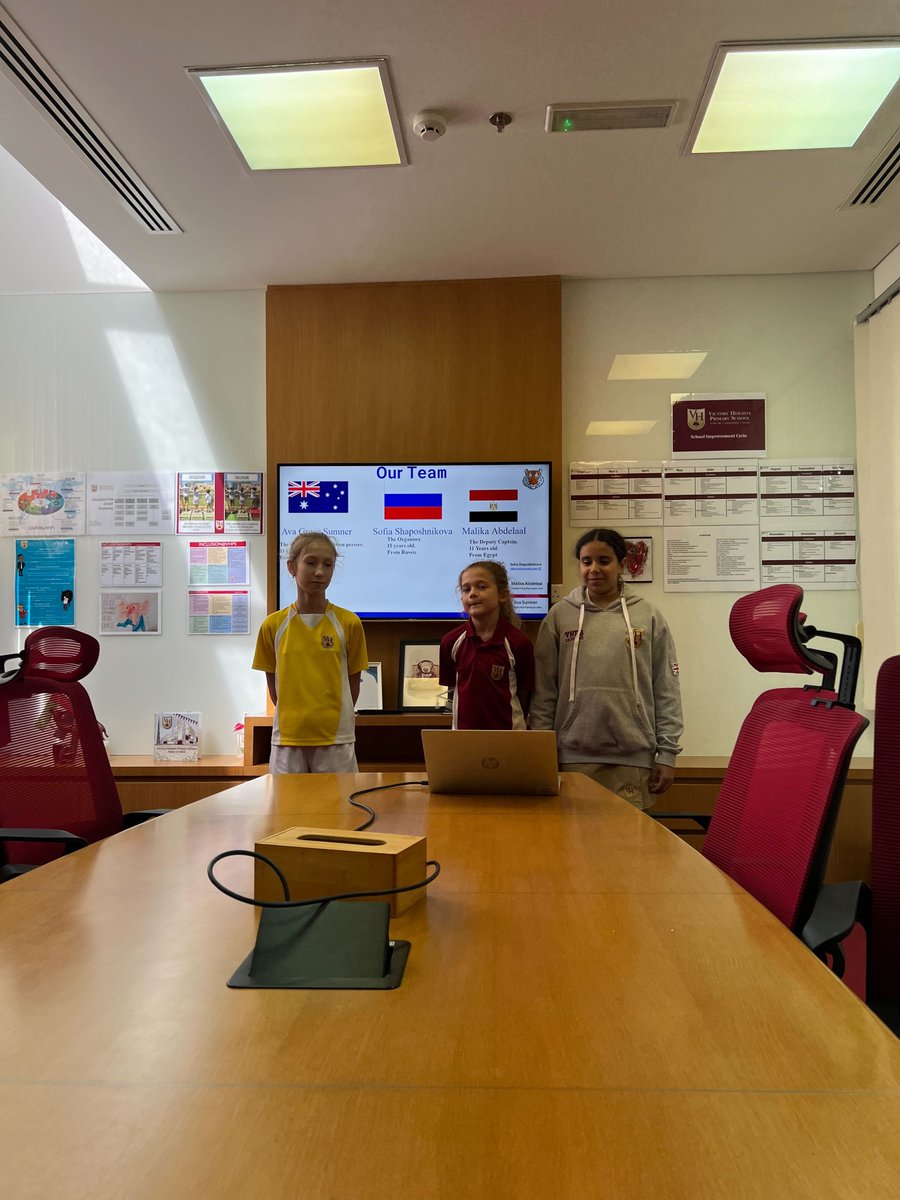 VHPrimary's tweet photo. A huge shoutout to the amazing F1 Ethara ECA pupils for sharing their outstanding F1 Ethara Projects with Mr. Alex and Mr. Rothwell! 
We're incredibly impressed by your presentations.
We look forward to taking teams to Abu Dhabi in June!
#formula1 #VHPS #BSO #BSME #KHDA https://t.co/LgtaTQZjUY