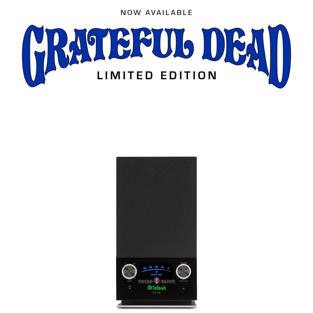 avcat_jp's tweet photo. McIntosh 

collaborate with the Grateful Dead to commemorate Dead &amp; Company's The Final Tour 2023 with special Limited Edition RS150 and RS250 wireless speakers. 

Available in the US only https://t.co/8yT7ZnSFO8
