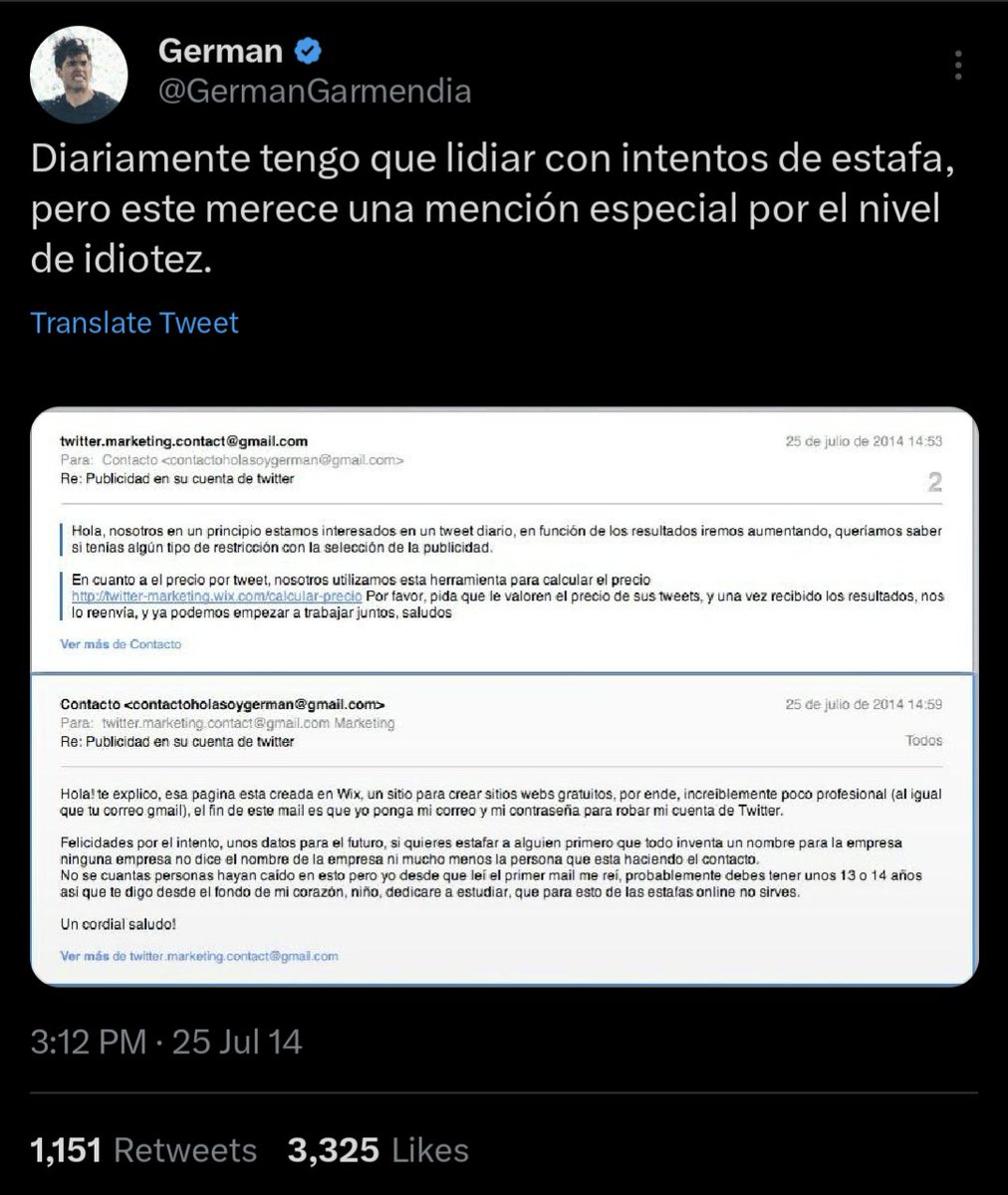 VersuszLdrMusic's tweet photo. @DalasReview German 2014: Experto en saber de estafas 😎

German 2023: "Tenia unos carros rosas bien bonitos, nada fuera de lo normal 🤩" https://t.co/UtTHOIOcR0