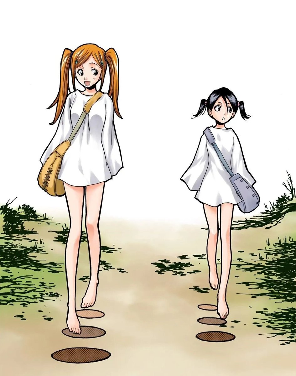 ok so i just learned the fact rukia is no longer calls orihime as 'inoue' but it's 'orihime' (since she already married).

meanwhile orihime who used to call rukia as 'kuchiki-san', now she calls her 'rukia-chan'.... 😭💖