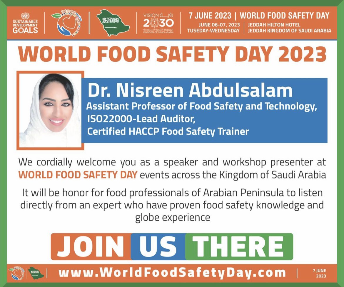 I am privileged to take part in #WorldFoodSafetyDay2023. I hope that my engagement in #WFSD 2023 will be productive and influential. Let's collectively strive to advance food safety for a healthier world!

linkedin.com/posts/worldfoo…